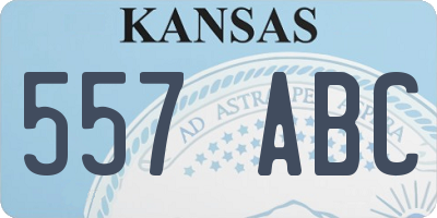 KS license plate 557ABC