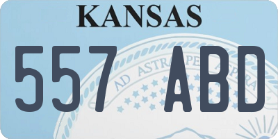 KS license plate 557ABD