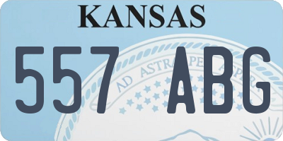 KS license plate 557ABG