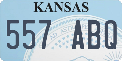 KS license plate 557ABQ