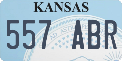 KS license plate 557ABR