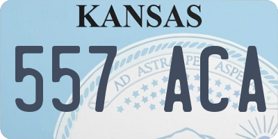 KS license plate 557ACA