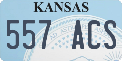 KS license plate 557ACS