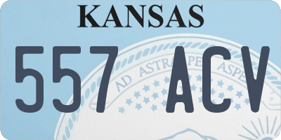 KS license plate 557ACV