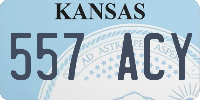 KS license plate 557ACY