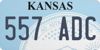KS license plate 557ADC