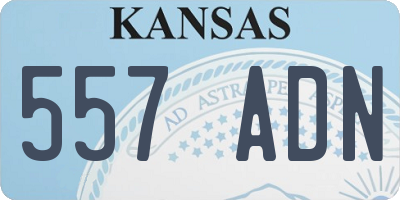 KS license plate 557ADN