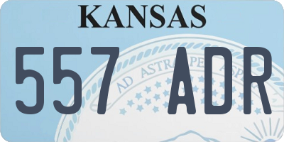KS license plate 557ADR