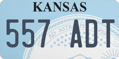 KS license plate 557ADT
