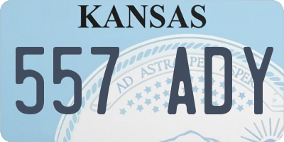 KS license plate 557ADY