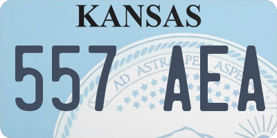 KS license plate 557AEA