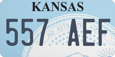 KS license plate 557AEF