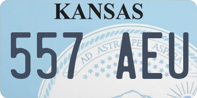 KS license plate 557AEU