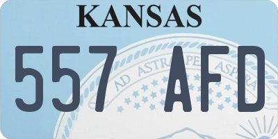 KS license plate 557AFD
