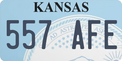 KS license plate 557AFE