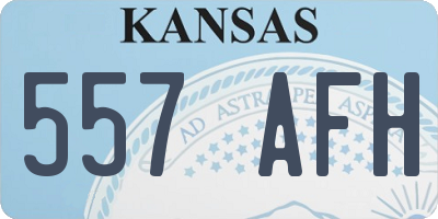 KS license plate 557AFH