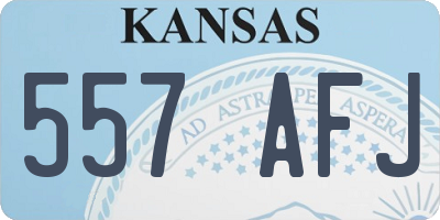 KS license plate 557AFJ