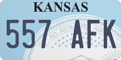 KS license plate 557AFK