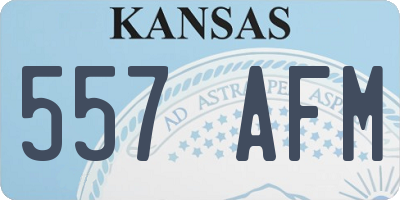 KS license plate 557AFM
