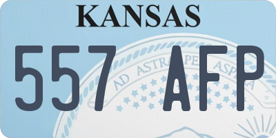 KS license plate 557AFP