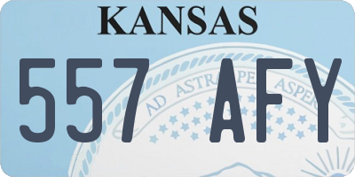 KS license plate 557AFY