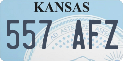 KS license plate 557AFZ