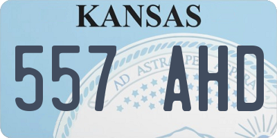 KS license plate 557AHD