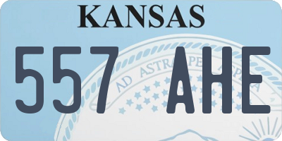 KS license plate 557AHE