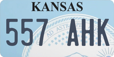KS license plate 557AHK
