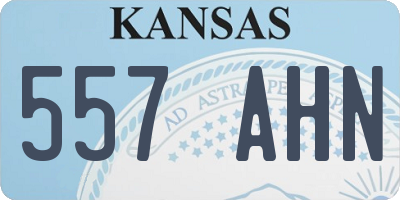 KS license plate 557AHN