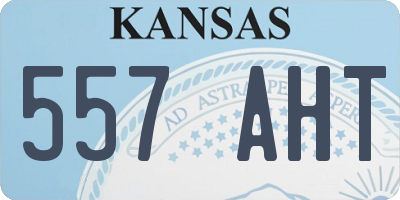 KS license plate 557AHT