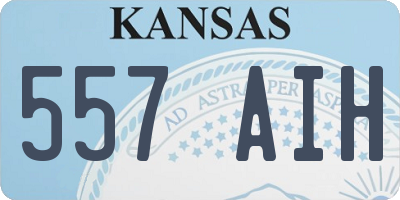KS license plate 557AIH