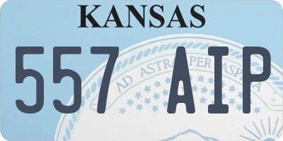 KS license plate 557AIP