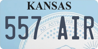 KS license plate 557AIR
