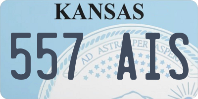 KS license plate 557AIS