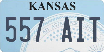 KS license plate 557AIT