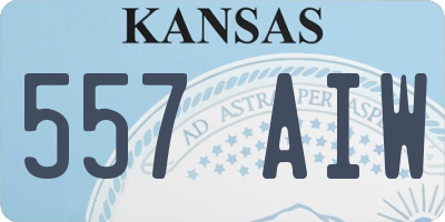 KS license plate 557AIW