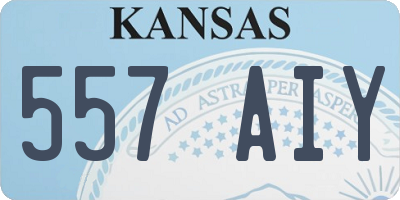 KS license plate 557AIY