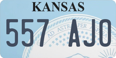 KS license plate 557AJO