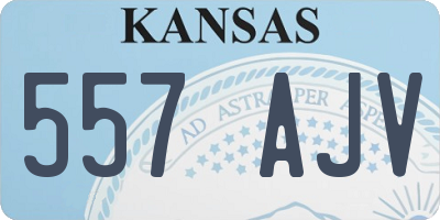 KS license plate 557AJV