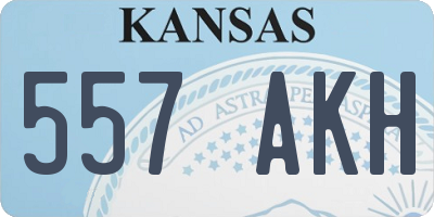 KS license plate 557AKH