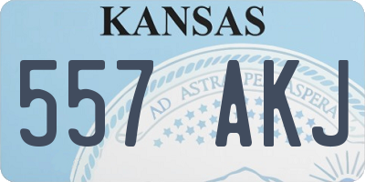 KS license plate 557AKJ
