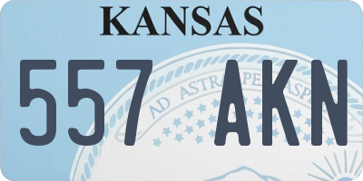 KS license plate 557AKN