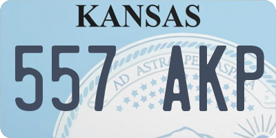 KS license plate 557AKP