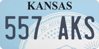 KS license plate 557AKS