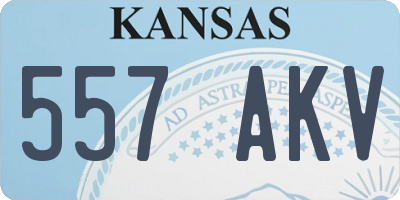 KS license plate 557AKV