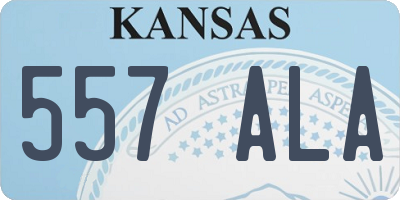 KS license plate 557ALA
