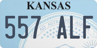 KS license plate 557ALF