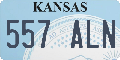 KS license plate 557ALN