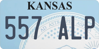KS license plate 557ALP